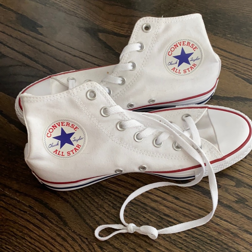White converse high tops